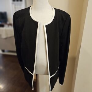 Women's Black Jacket with White Trim